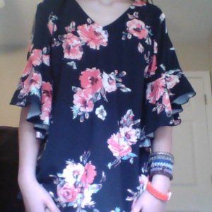 Cute Dressy Floral Shirt